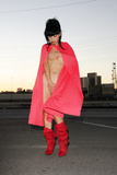 Bai Ling -  Superman costume on Halloween (10/2015)