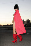 Bai Ling -  Superman costume on Halloween (10/2015)