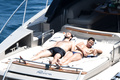 Sophie Marceau - topless sunbath on yacht (7/2016)