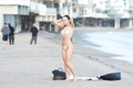 Francesca Eastwood topless in Malibu beach