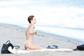 Francesca Eastwood topless in Malibu beach