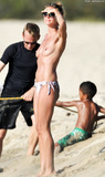 Heidi Klum topless in Corsica (8/2011)