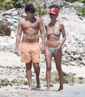 Heidi Klum topless in Mexico (4/2014)