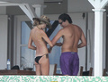 Heidi Klum topless in St. Bart's (January 2015)