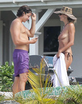 Heidi Klum topless in St. Bart's (January 2015)