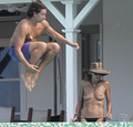 Heidi Klum topless in St. Bart's (January 2015)