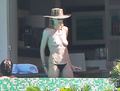 Heidi Klum topless in St. Bart's (January 2015)