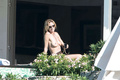 Heidi Klum topless in St. Bart's (January 2015)