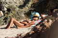 Heidi Klum - Sardinia, Italy (7/2014)