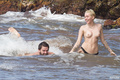 Miley Cyrus topless on Hawaii (01/2015)