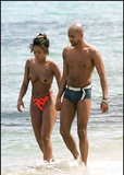 Melanie Brown topless on beach