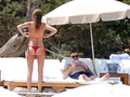 Millie Mackintosh topless on the beach (Ibiza, 8/2014)