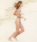 Uma Thurman fully nude on the beach in St Bart's (7/96)