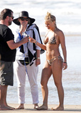 Lara Bingle topless on set (4/2011)