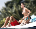 Joanna Krupa -  topless on a yacht in Miami 02/2016
