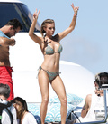 Joanna Krupa -  topless on a yacht in Miami 02/2016