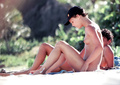Vanessa Paradis - sunbath topless in St.Bart’s (4/1998)