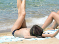 Vanessa Paradis sunbathing topless in Corsica (8/2012)