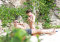Kelly Brook sunbathing topless in St. Bart’s (11/2005)