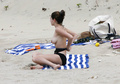 Kelly Brook sunbathing topless in St. Bart’s (1/2008)