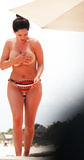 Kelly Brook topless sunbathing in Cancun (6/2013)