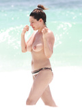 Kelly Brook topless sunbathing in Cancun (6/2013)