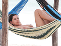 Kelly Brook topless sunbathing in Cancun (6/2013)