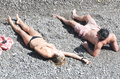 Sienna Miller - topless on the beach in Italy (7/2008)