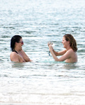 Jessie Wallace topless in Carribean (5/2007)