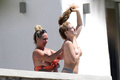 Perrie Edwards topless in Mykonos (6/2018)