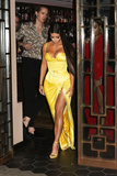 Kim Kardashian flashes her cleavage in public