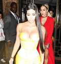 Kim Kardashian flashes her cleavage in public