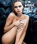 Cara Delevingne flashes bare butt and tits