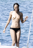 Zoe Saldana topless in Sardinia (8/2021)