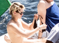 Kristen Stewart topless on yacht at Amalfi Coas (7/19)