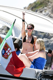Kristen Stewart topless on yacht at Amalfi Coas (7/19)