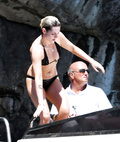 Kristen Stewart topless on yacht at Amalfi Coas (7/19)