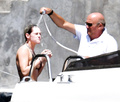 Kristen Stewart topless on yacht at Amalfi Coas (7/19)