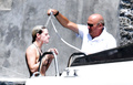Kristen Stewart topless on yacht at Amalfi Coas (7/19)