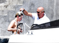 Kristen Stewart topless on yacht at Amalfi Coas (7/19)