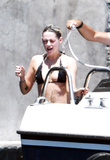 Kristen Stewart topless on yacht at Amalfi Coas (7/19)