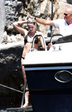 Kristen Stewart topless on yacht at Amalfi Coas (7/19)