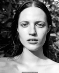 Julia Banas fully nude in nature black-and-white photoshoot