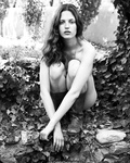 Julia Banas fully nude in nature black-and-white photoshoot