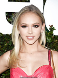 Jordyn Jones in short red dress Teen Vogue's 2019 Young Hollywood Party in Los