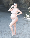 Joanna Krupa pregnant in bikini photoshoot in Malibu - September 17, 2019