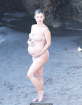 Joanna Krupa pregnant in bikini photoshoot in Malibu - September 17, 2019
