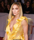 Jennifer Lopez cleavage at Hustlers premiere at the Toronto International Film