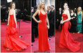 Jennifer Lawrence sexy in red dress at 83rd Annual Academy Awards - February