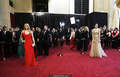 Jennifer Lawrence sexy in red dress at 83rd Annual Academy Awards - February